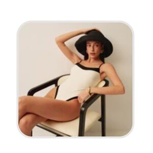 White black stylish one piece